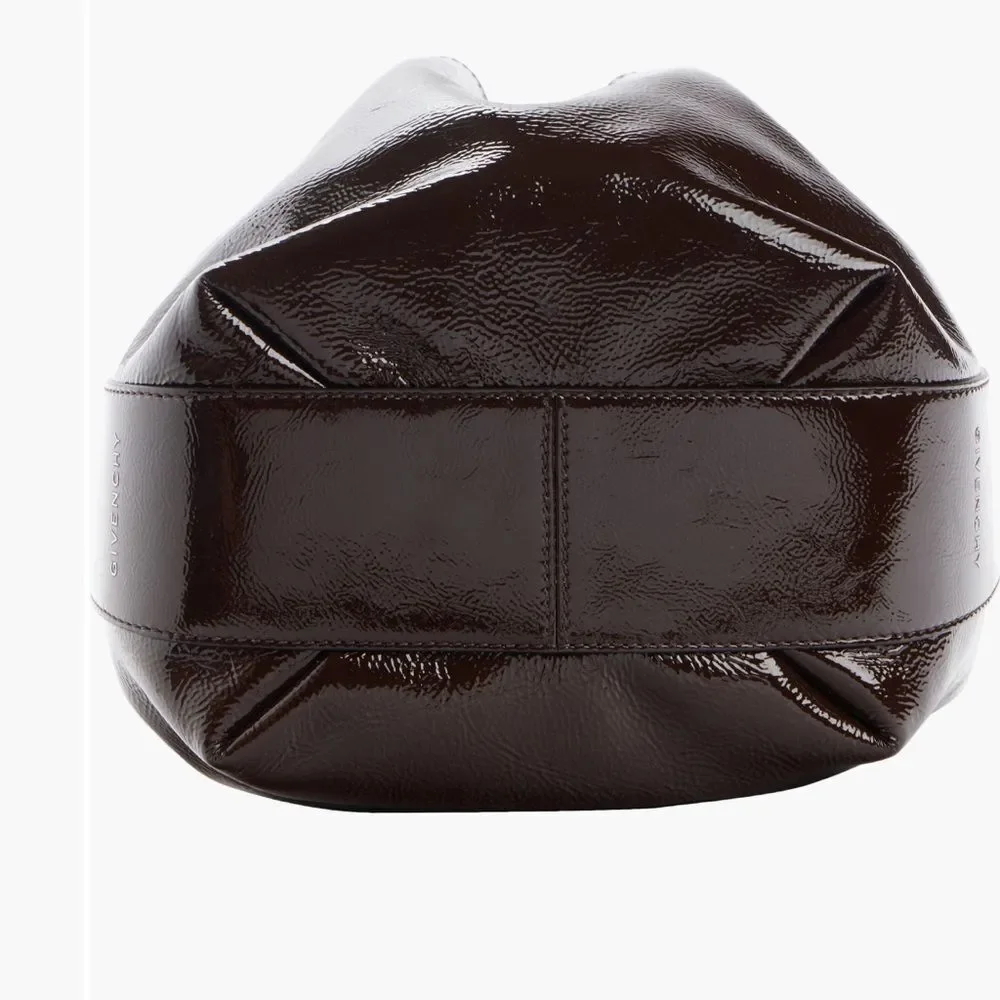 Givenchy Small Pumpkin Drawstring Leather Bucket Bag in Ebony NWT